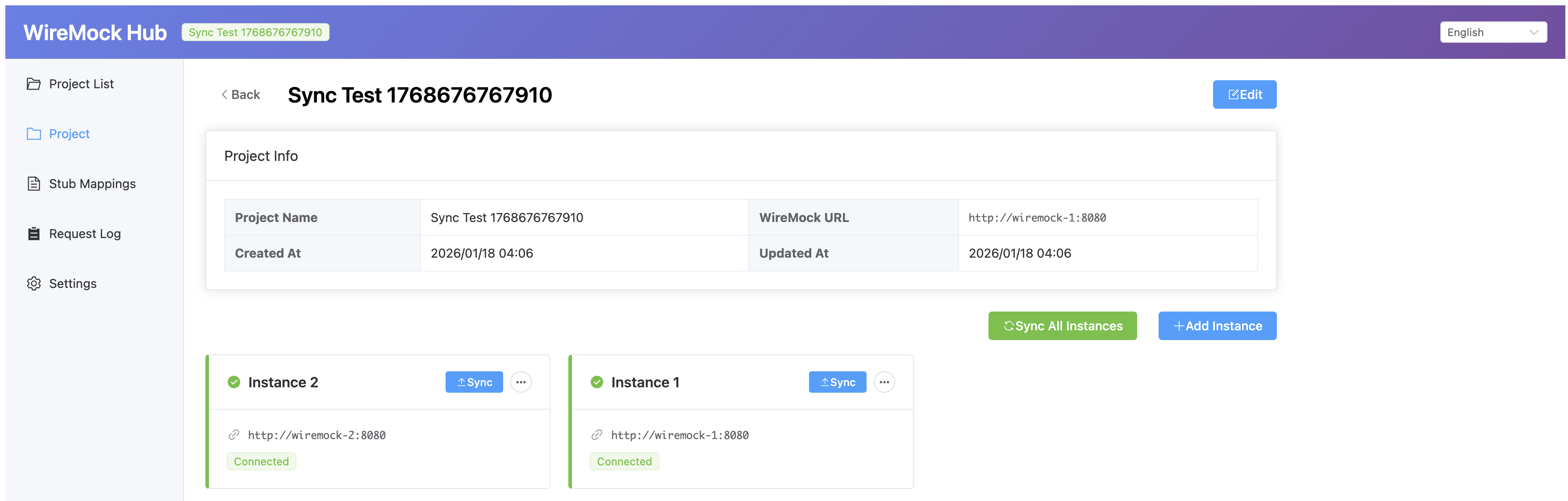 Project Detail Screen