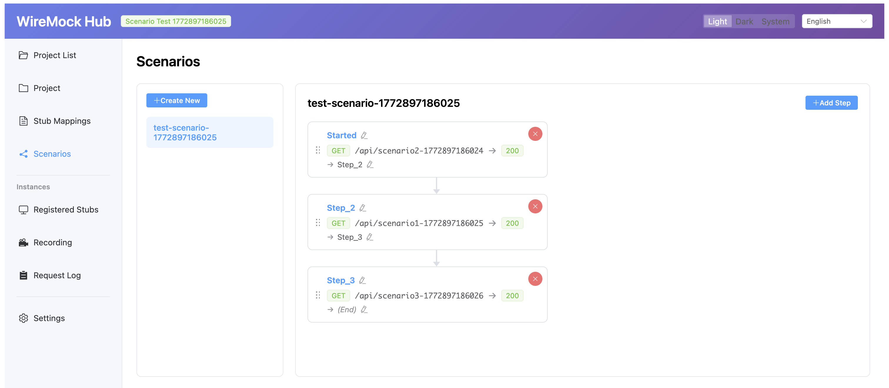 Scenario Editor Screen
